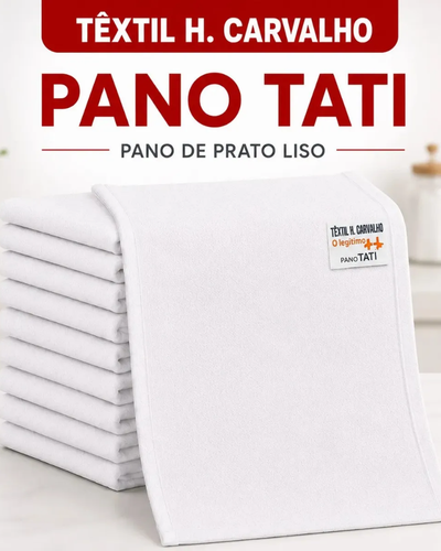 Kit de dez panos de prato brancos T&ecirc;xtil H. Carvalho