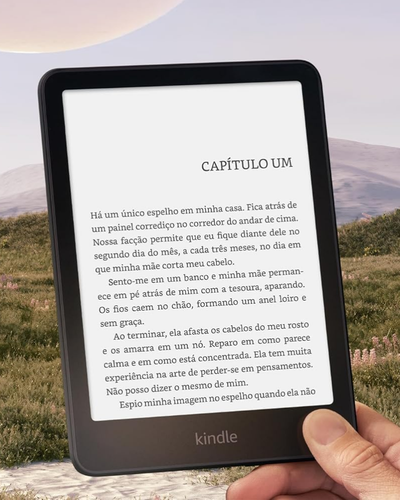 Kindle Paperwhite Signature Edition 32 GB modelo 2024 na cor preta met&aacute;lica