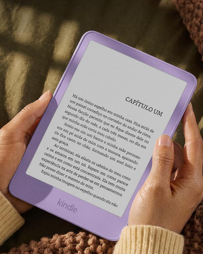 Novo Kindle 16 GB modelo 2026 com tela de 6 polegadas na cor roxo ube
