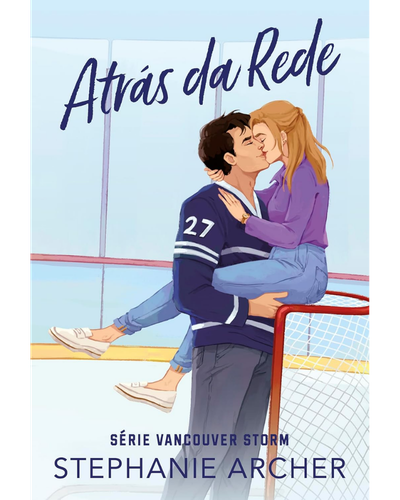 Capa do livro Atr&aacute;s da Rede, de Stephanie Archer, romance de h&oacute;quei