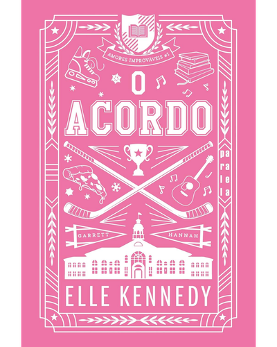 Capa do livro O Acordo, de Elle Kennedy, romance de h&oacute;quei universit&aacute;rio